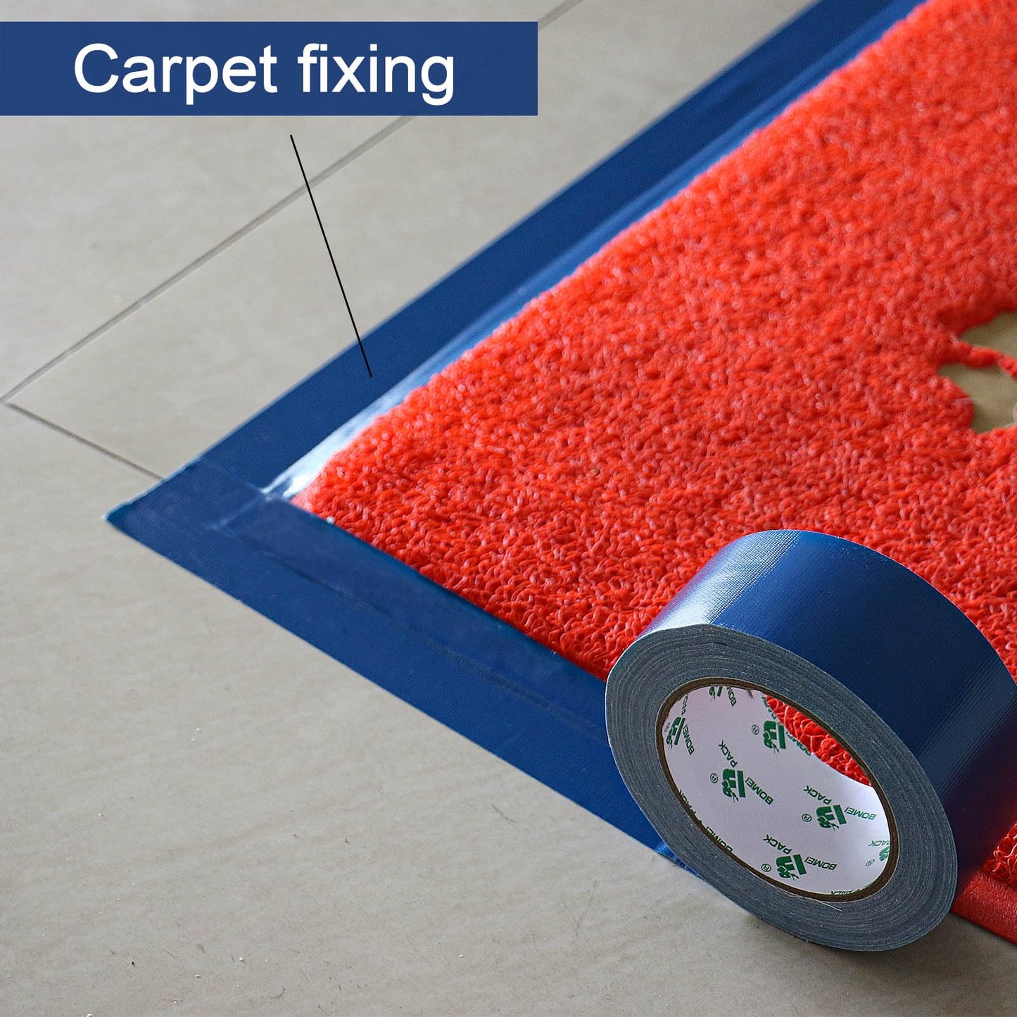 BOMEI PACK Green Duct Tape, 3Rolls Heavy Duty Strong Industrial Color Duct Tape 9mil x 1.88inch x 30yds for Packing and Repairing