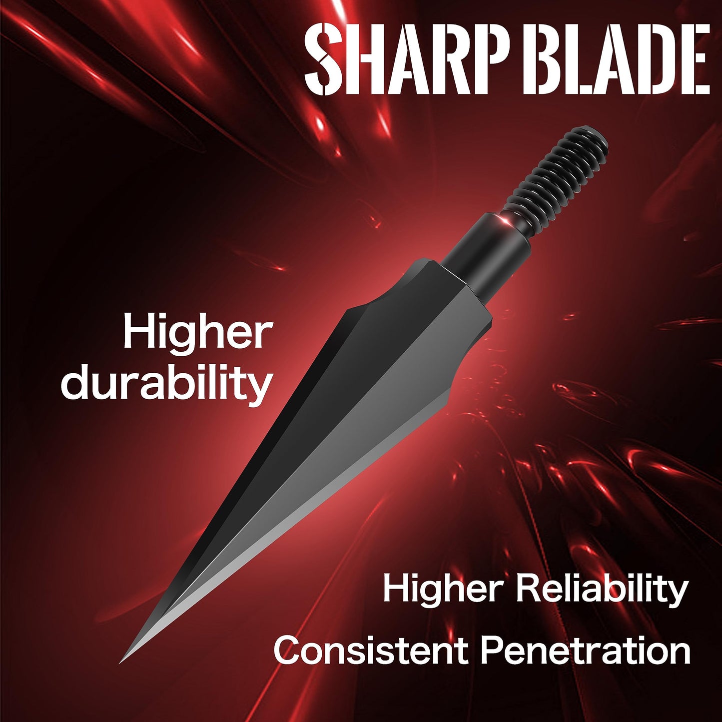 SUNYA Broadheads 100/120/125/150 Grain Traditional Archery Arrow Tips for Compound, Recurve Bow & Crossbow, Pack of 12