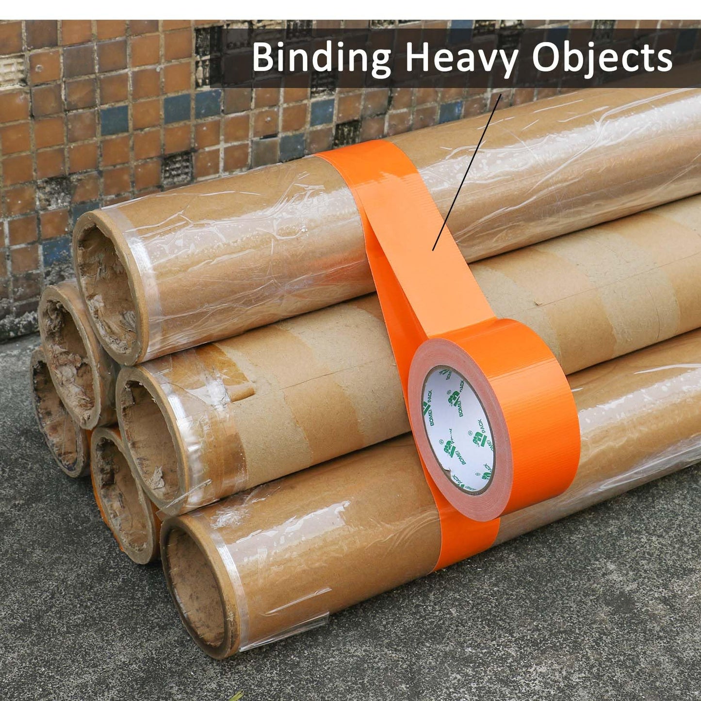 BOMEI PACK Green Duct Tape, 3Rolls Heavy Duty Strong Industrial Color Duct Tape 9mil x 1.88inch x 30yds for Packing and Repairing