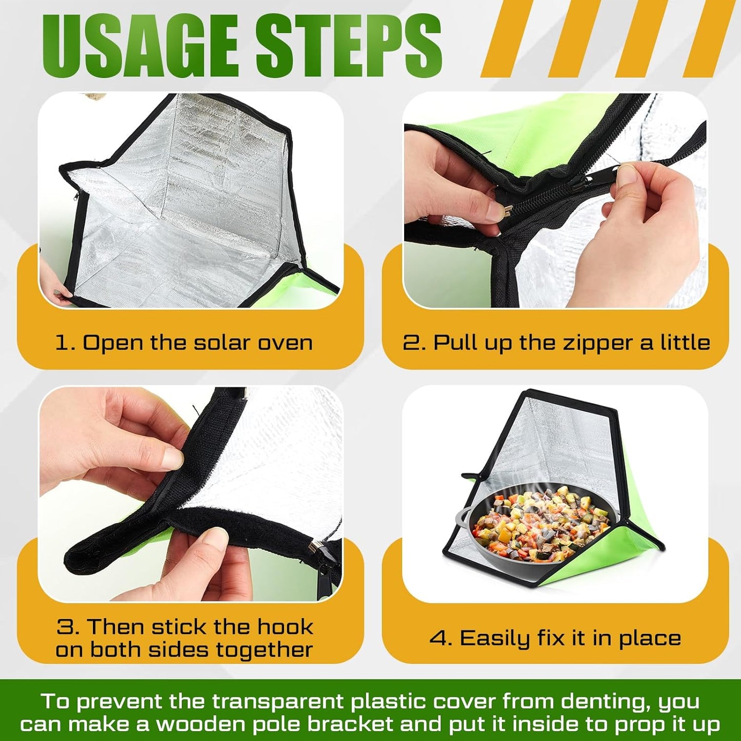 2 Pack Solar Oven Portable Outdoor Solar Cooker Solar Stove for Cooking Mini Camp Oven Foldable Solar Cookware for Outdoor Activities Reheating Cooking Food Speed up Composting