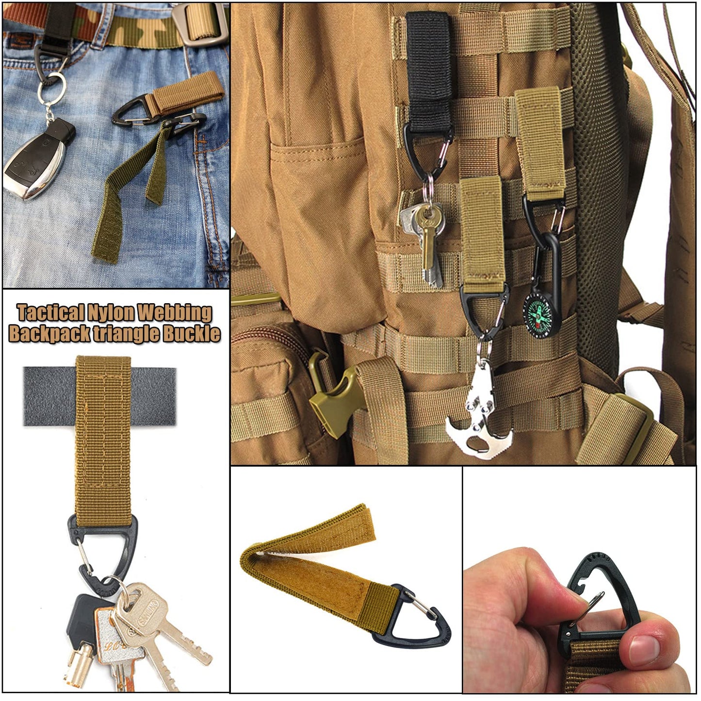 70L Hiking Backpack for Men, Waterproof Lightweight Camping Backpack, Military Rucksack with Molle, 3-Day Assault Pack for Travel, Climbing, Outdoor Sports (Green Camouflage)