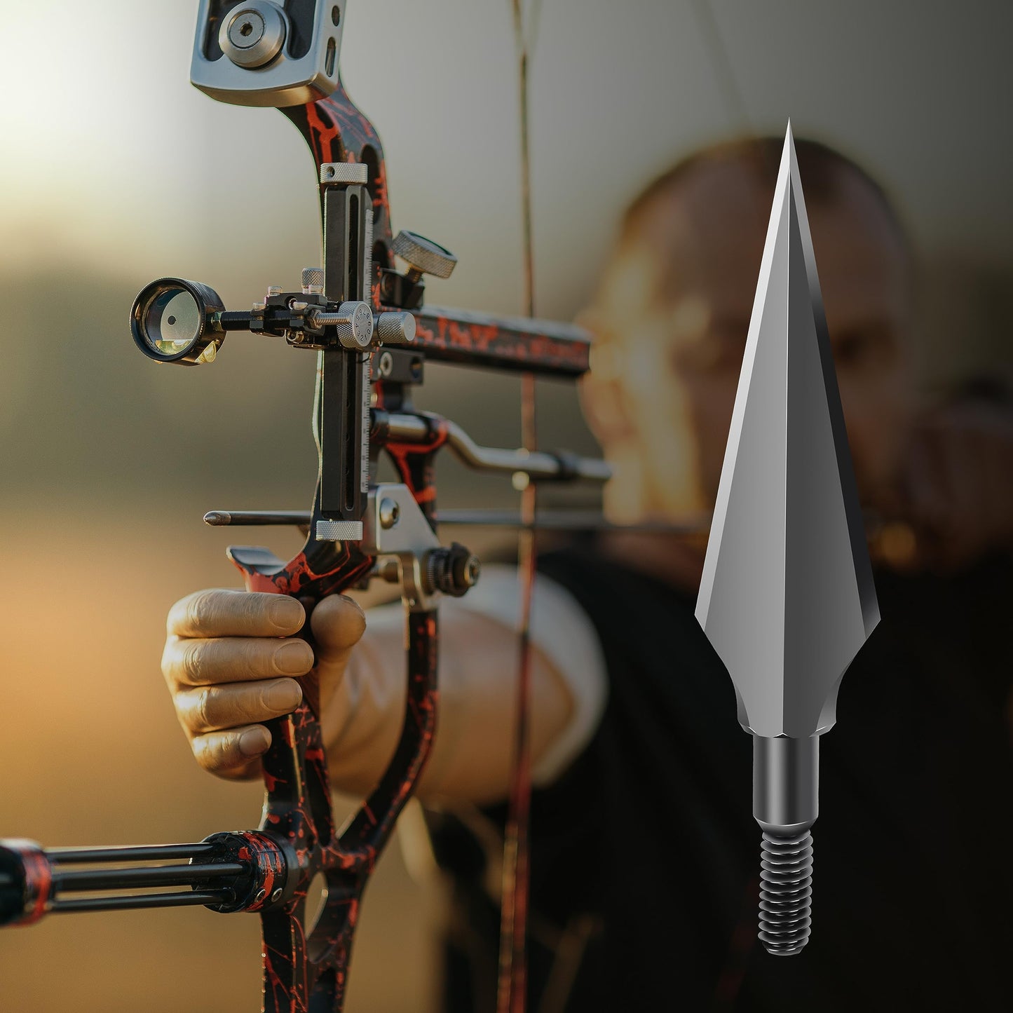 SUNYA Broadheads 100/120/125/150 Grain Traditional Archery Arrow Tips for Compound, Recurve Bow & Crossbow, Pack of 12