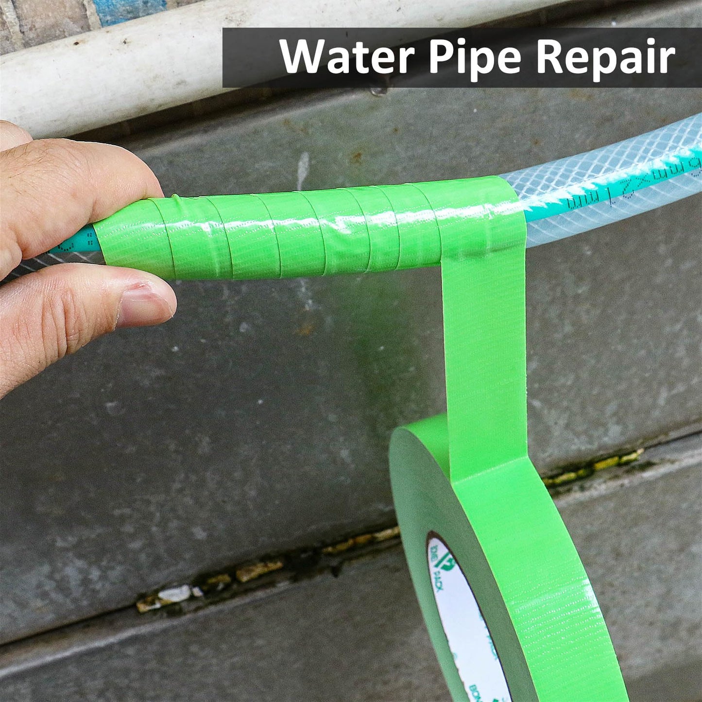 BOMEI PACK Green Duct Tape, 3Rolls Heavy Duty Strong Industrial Color Duct Tape 9mil x 1.88inch x 30yds for Packing and Repairing