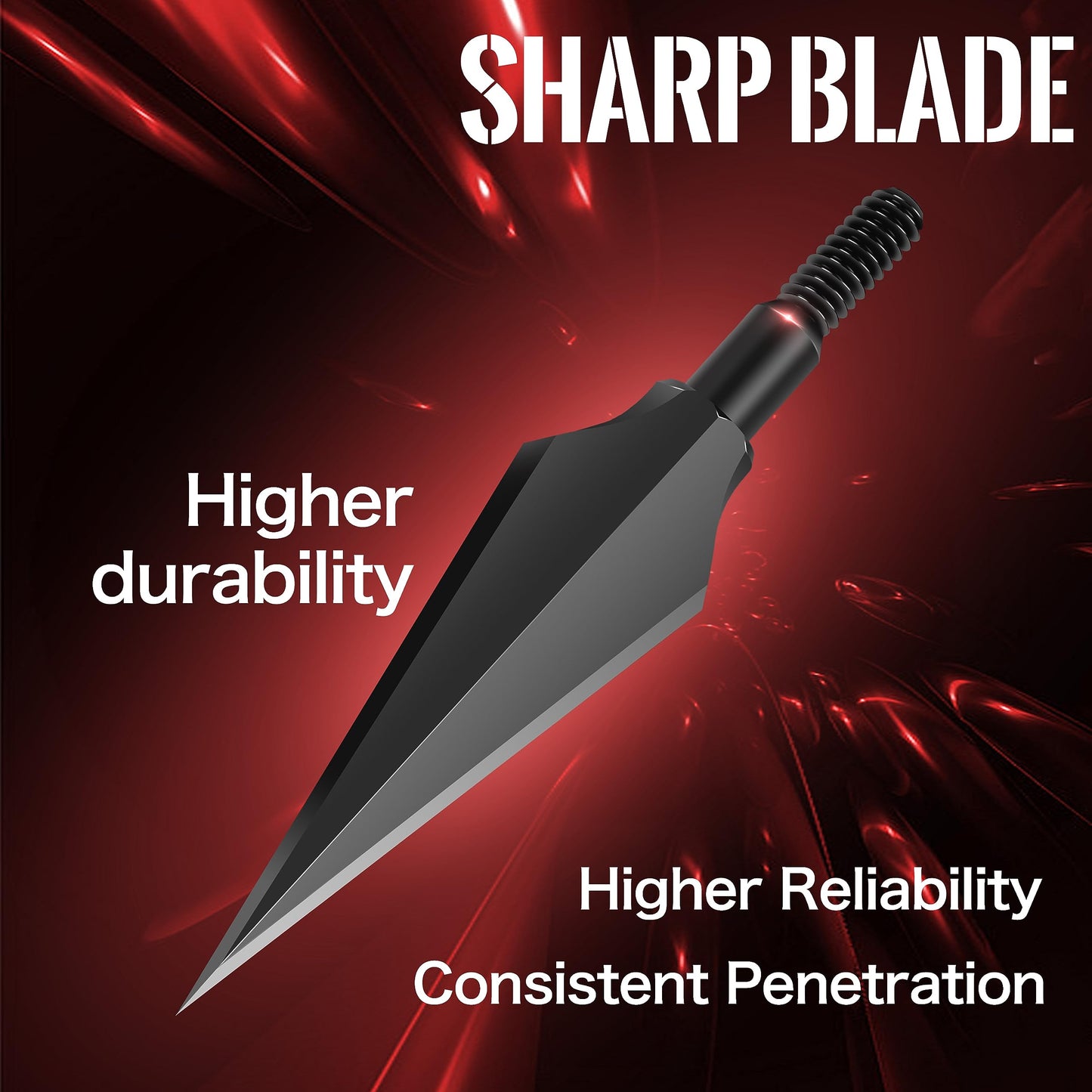 SUNYA Broadheads 100/120/125/150 Grain Traditional Archery Arrow Tips for Compound, Recurve Bow & Crossbow, Pack of 12