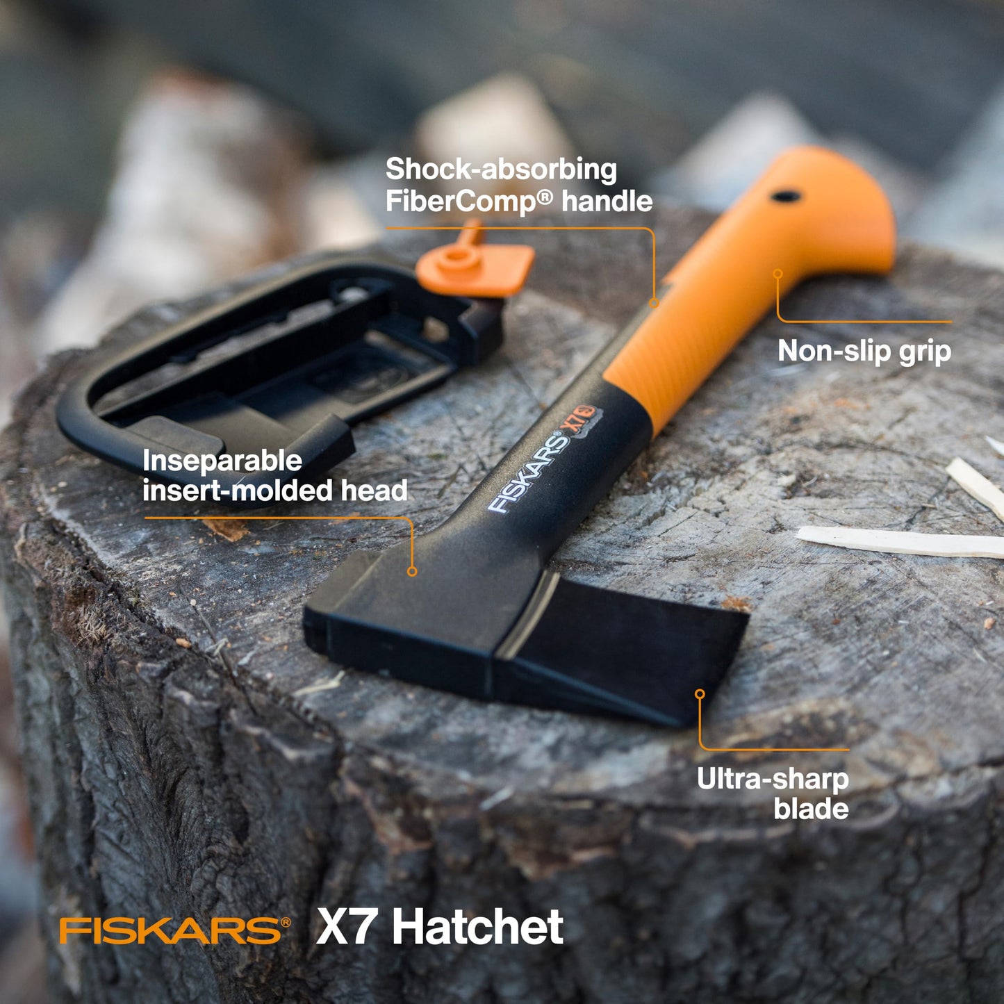 Fiskars X27 Super Splitting Axe - 36" Wood Splitting Axe for Medium to Large Size Logs with Shock-Absorbing Handle - Split Firewood - Forged Steel Blade - Bushcraft Gear and Camping Axe
