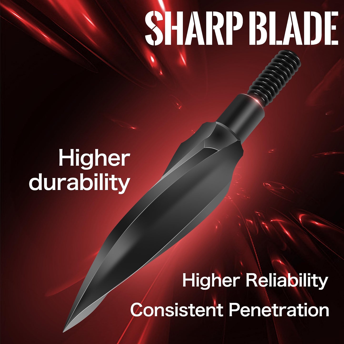 SUNYA Broadheads 100/120/125/150 Grain Traditional Archery Arrow Tips for Compound, Recurve Bow & Crossbow, Pack of 12