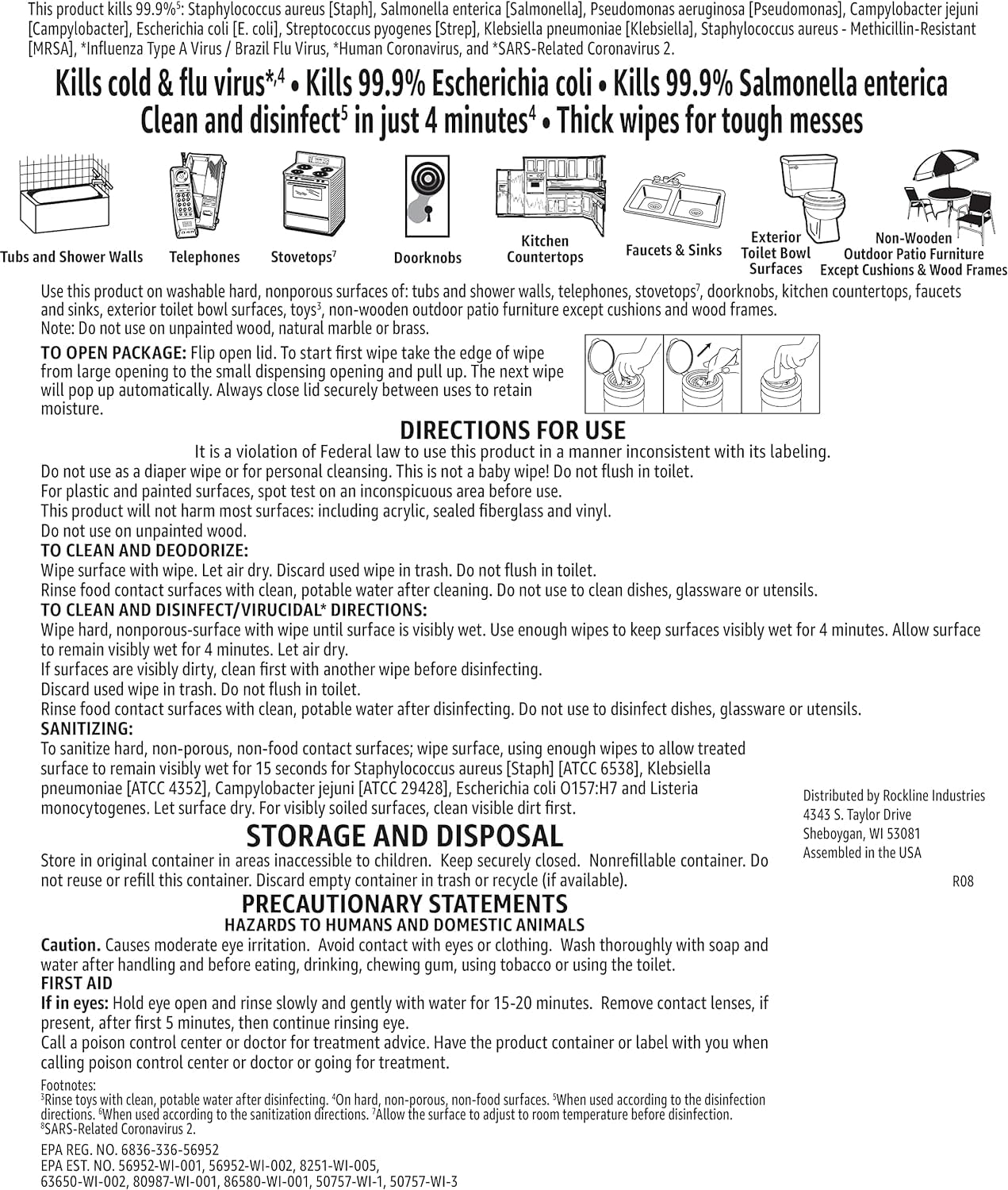 Amazon Basics Disinfecting Wipes, Lemon & Fresh Scent, Sanitizes, Cleans & Deodorizes, 255 Count (3 Packs of 85)