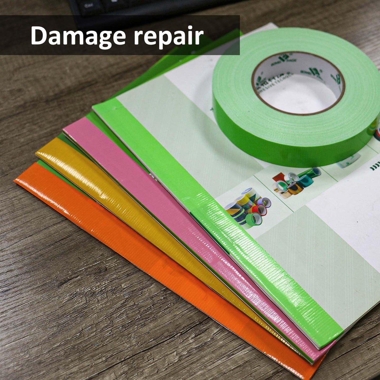 BOMEI PACK Green Duct Tape, 3Rolls Heavy Duty Strong Industrial Color Duct Tape 9mil x 1.88inch x 30yds for Packing and Repairing