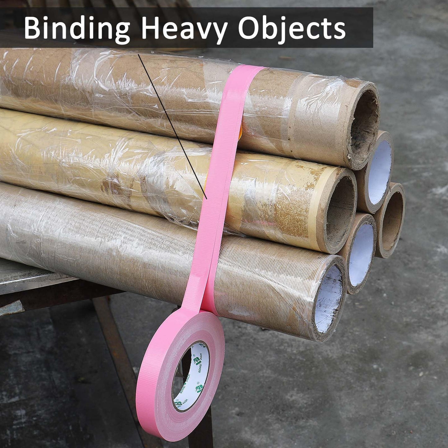 BOMEI PACK Green Duct Tape, 3Rolls Heavy Duty Strong Industrial Color Duct Tape 9mil x 1.88inch x 30yds for Packing and Repairing