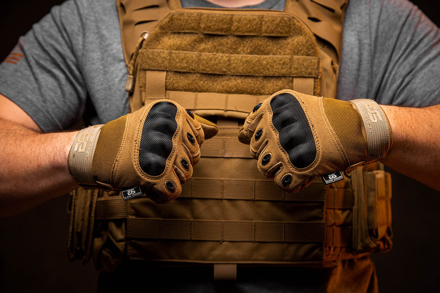 Glove Station - Tactical Shooting Hard Knuckle Gloves for Men and Woman with Touchscreen Fingers - Durable and Comfortable Hand-Gear for Outdoor Work Shooting and Hunting