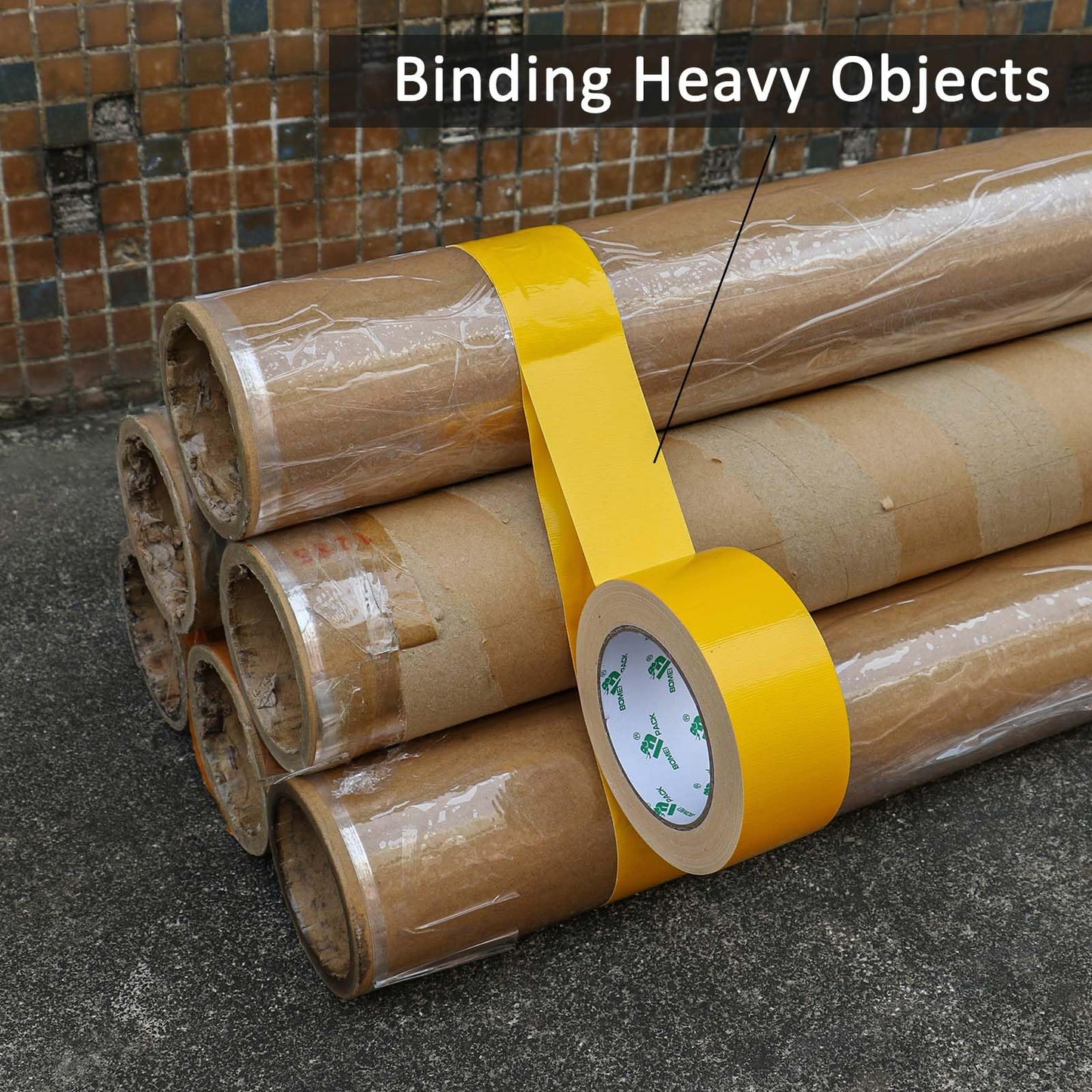 BOMEI PACK Green Duct Tape, 3Rolls Heavy Duty Strong Industrial Color Duct Tape 9mil x 1.88inch x 30yds for Packing and Repairing