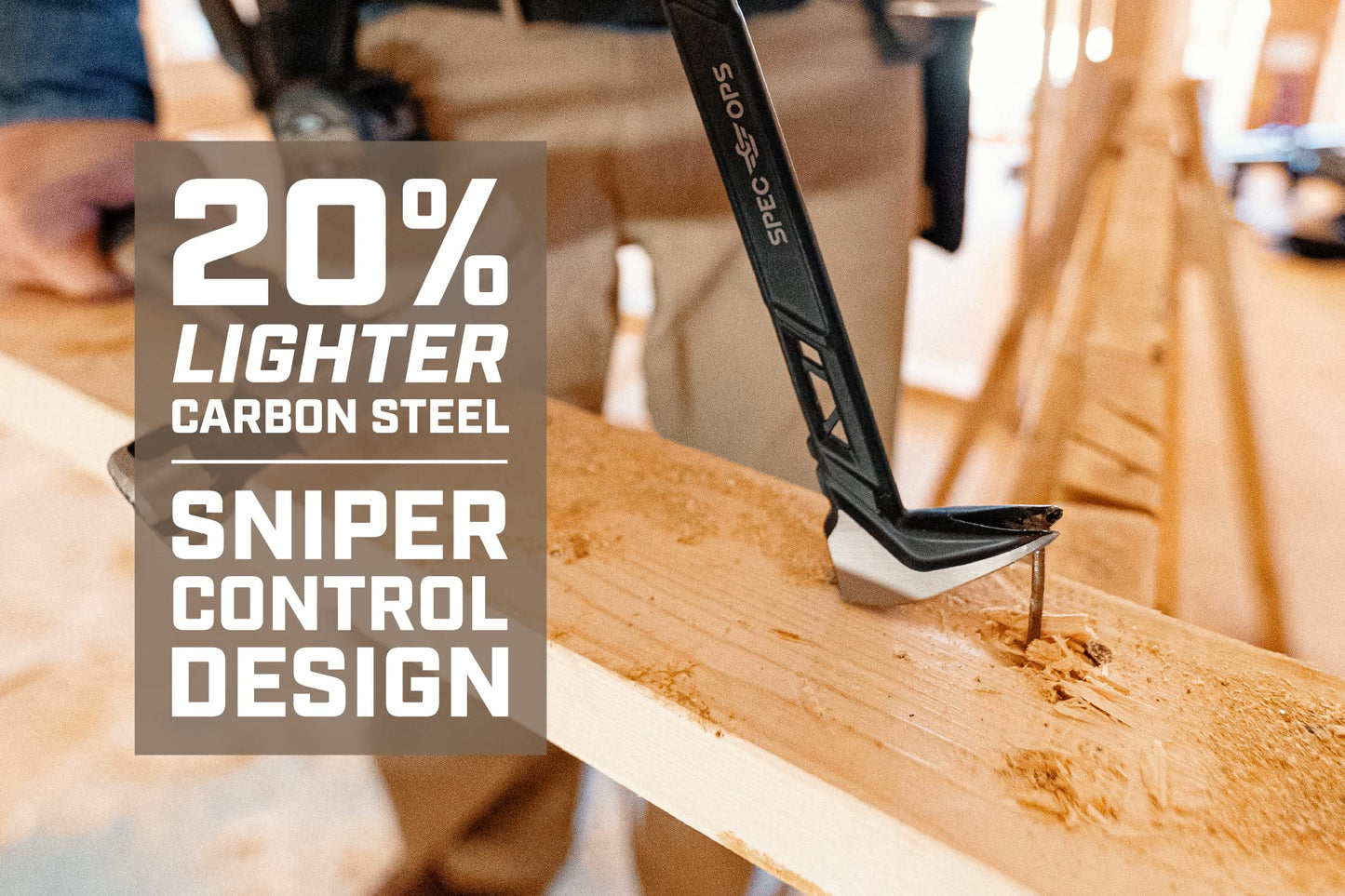 Spec Ops Tools 20 oz Rip Claw Nailing Hammer with Smooth Face, Shock-Absorbing Grip, 3% Donated to Veterans