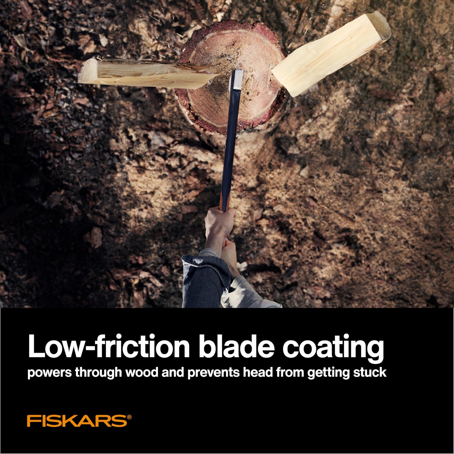 Fiskars X27 Super Splitting Axe - 36" Wood Splitting Axe for Medium to Large Size Logs with Shock-Absorbing Handle - Split Firewood - Forged Steel Blade - Bushcraft Gear and Camping Axe