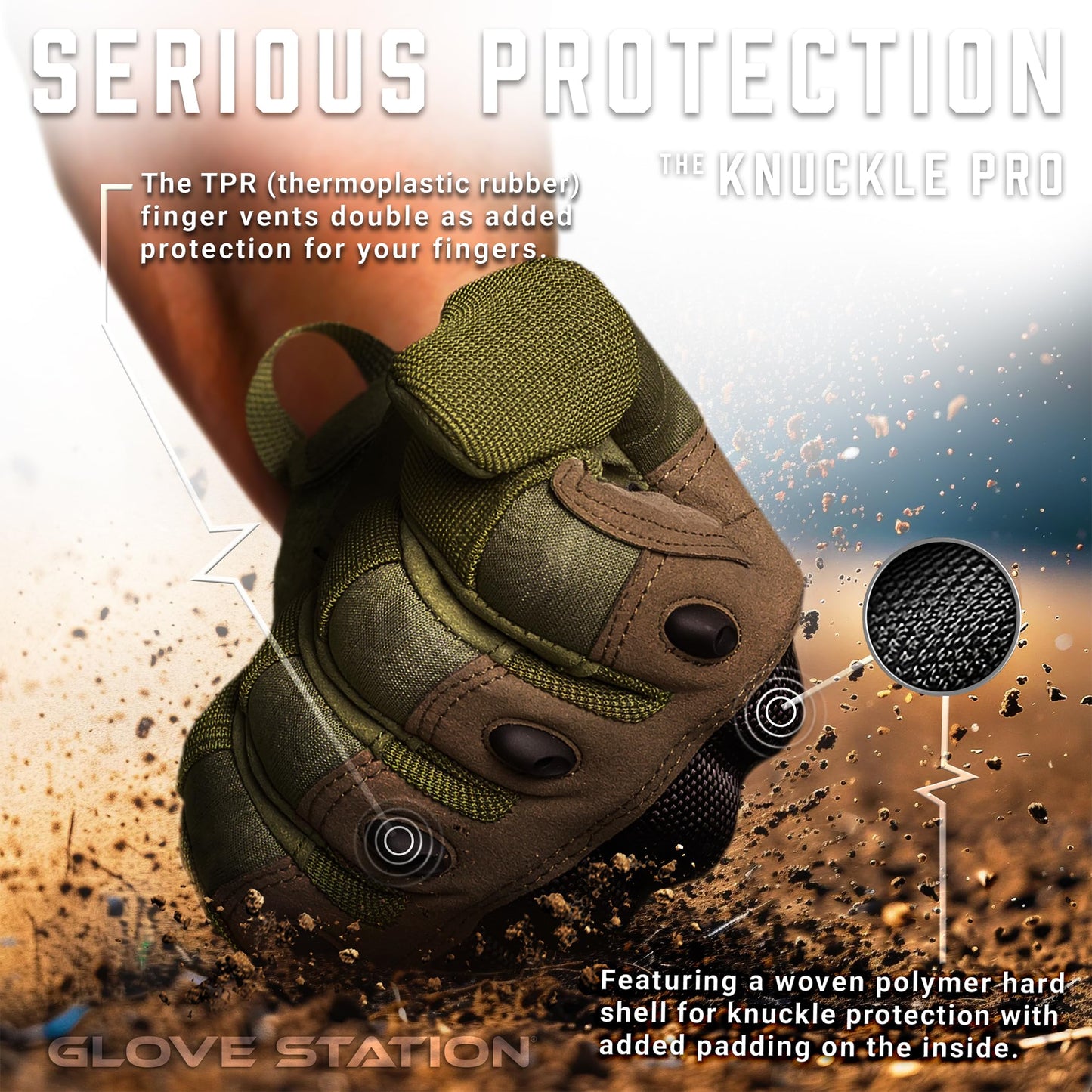 Glove Station - Tactical Shooting Hard Knuckle Gloves for Men and Woman with Touchscreen Fingers - Durable and Comfortable Hand-Gear for Outdoor Work Shooting and Hunting